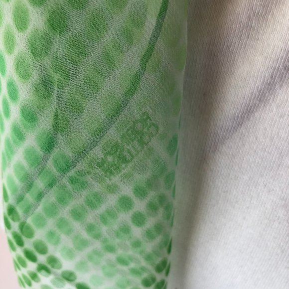 Vintage Green Circle Pattern Scarf by Robinson - Picture 5 of 8